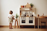Kitchen wood furniture appliance. AI generated Image by rawpixel.