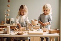 Kitchen child kid concentration. 