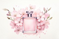 Perfume bottle flower cosmetics. 