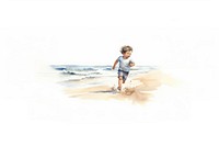 Sea outdoors running beach. AI generated Image by rawpixel.