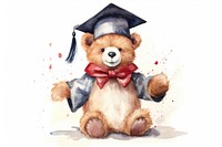 Graduation toy white background representation. AI generated Image by rawpixel.