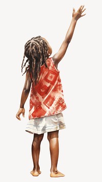 Standing portrait dress child. AI generated Image by rawpixel.