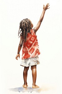 Standing portrait dress child. AI generated Image by rawpixel.