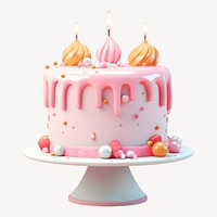 Cake dessert candle cream. AI generated Image by rawpixel.
