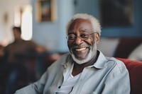 Glasses smiling adult man. 