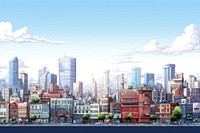 City architecture metropolis waterfront. AI generated Image by rawpixel.