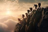 Recreation adventure mountain climbing. AI generated Image by rawpixel.