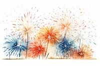 Fireworks white background celebration recreation. AI generated Image by rawpixel.