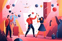 Celebration adult party togetherness. AI generated Image by rawpixel.