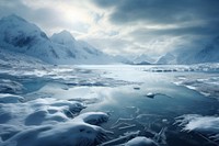 Ice landscape mountain outdoors. 