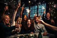 Celebrating party adult drink. AI generated Image by rawpixel.