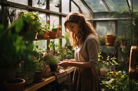 Gardening greenhouse outdoors nature. 