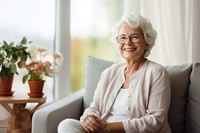 Grandmother glasses sitting adult. 