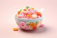 Dessert icing food bowl. 