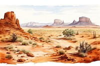 Desert landscape outdoors scenery. AI generated Image by rawpixel.