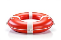 Lifeguard lifebuoy white background inflatable. 