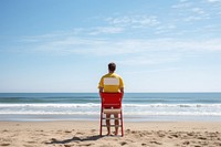 Sea lifeguard standing outdoors. AI generated Image by rawpixel.
