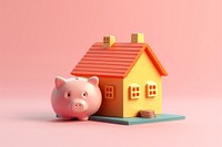 Pig house coin representation. AI generated Image by rawpixel.
