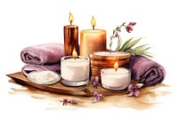 Candle spa freshness therapy. 