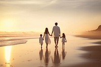 Vacation walking outdoors family. AI generated Image by rawpixel.
