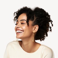 Smile laughing adult woman. AI generated Image by rawpixel.