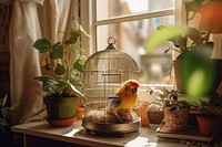 Bird cage animal window. AI generated Image by rawpixel.