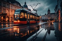 City tram architecture cityscape. 