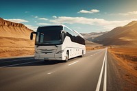 Bus vehicle road transportation. AI generated Image by rawpixel.