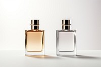 Perfume bottle cosmetics white background. 