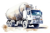 Vehicle truck wheel concrete mixer.