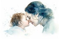 Portrait toddler kissing baby. AI generated Image by rawpixel.