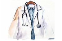 Stethoscope outerwear physician expertise. 