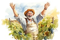 Farm portrait outdoors vineyard. AI generated Image by rawpixel.