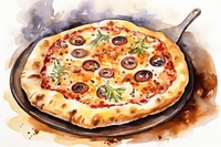 Pizza food vegetable pepperoni. AI generated Image by rawpixel.