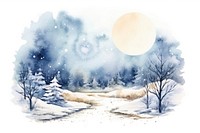 Nature winter snow landscape. AI generated Image by rawpixel.