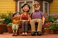 Cartoon family father house. AI generated Image by rawpixel.
