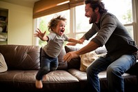 Furniture bonding family father. AI generated Image by rawpixel.