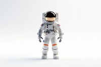 Astronaut robot white background futuristic. 