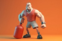 Determination figurine bodybuilding exercising. AI generated Image by rawpixel.