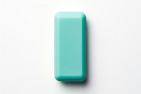 Turquoise eraser white background electronics. 