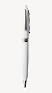 Pen white background silver metal. AI generated Image by rawpixel.