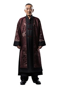 Overcoat fashion robe white background. 