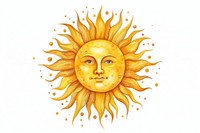 Drawing sketch gold sun. AI generated Image by rawpixel.