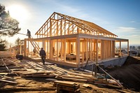 Construction wood house architecture. 