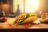 Taco bread table plate. AI generated Image by rawpixel.