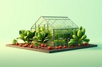 Greenhouse vegetable gardening outdoors. 