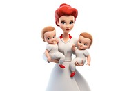 Doll toy white background representation. AI generated Image by rawpixel.