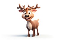 Mammal animal deer white background. AI generated Image by rawpixel.