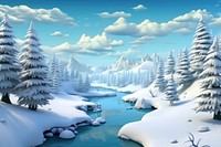 Nature snow backgrounds landscape. AI generated Image by rawpixel.
