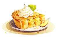 Pie dessert cream fruit. 